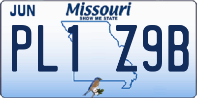 MO license plate PL1Z9B