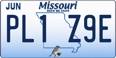 MO license plate PL1Z9E