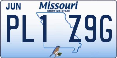 MO license plate PL1Z9G