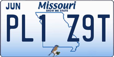 MO license plate PL1Z9T