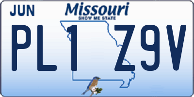 MO license plate PL1Z9V