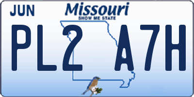 MO license plate PL2A7H