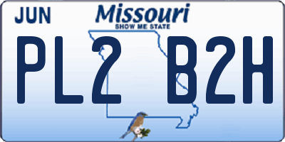 MO license plate PL2B2H