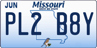 MO license plate PL2B8Y