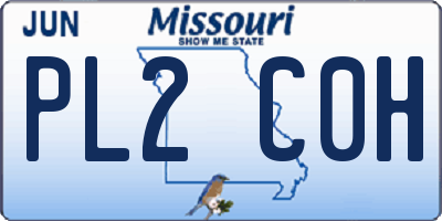 MO license plate PL2C0H