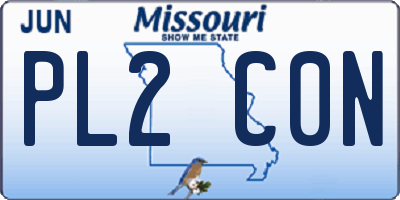 MO license plate PL2C0N