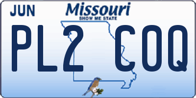 MO license plate PL2C0Q