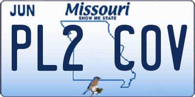 MO license plate PL2C0V