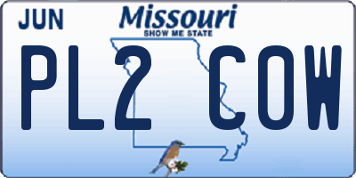 MO license plate PL2C0W