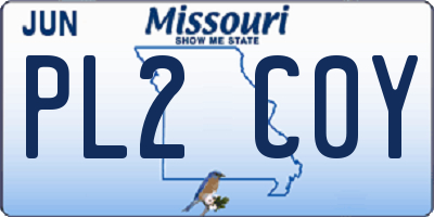 MO license plate PL2C0Y
