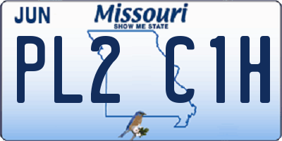 MO license plate PL2C1H