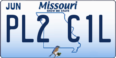 MO license plate PL2C1L