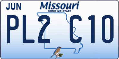 MO license plate PL2C1O