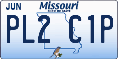 MO license plate PL2C1P