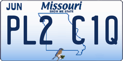 MO license plate PL2C1Q