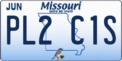 MO license plate PL2C1S
