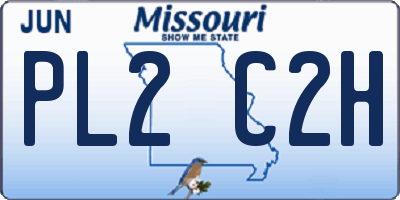 MO license plate PL2C2H