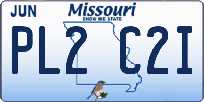 MO license plate PL2C2I