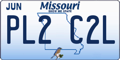 MO license plate PL2C2L