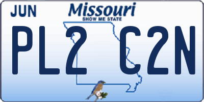 MO license plate PL2C2N