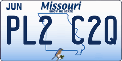 MO license plate PL2C2Q