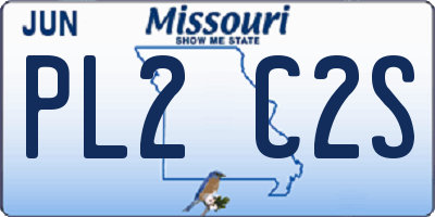 MO license plate PL2C2S