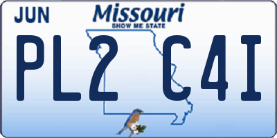 MO license plate PL2C4I