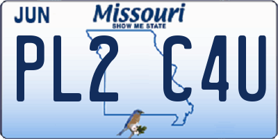 MO license plate PL2C4U