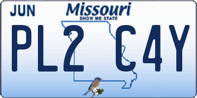 MO license plate PL2C4Y