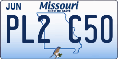 MO license plate PL2C5O