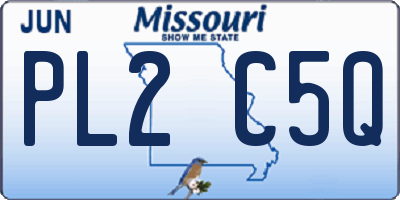 MO license plate PL2C5Q