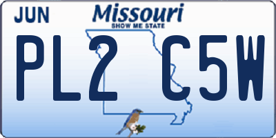 MO license plate PL2C5W