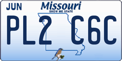 MO license plate PL2C6C