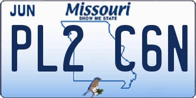 MO license plate PL2C6N