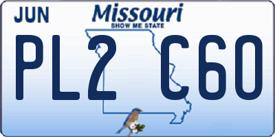 MO license plate PL2C6O