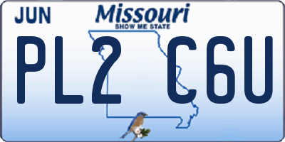 MO license plate PL2C6U