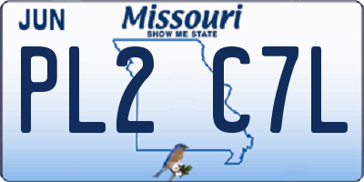 MO license plate PL2C7L
