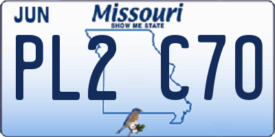 MO license plate PL2C7O