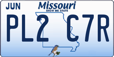 MO license plate PL2C7R