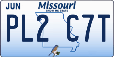 MO license plate PL2C7T
