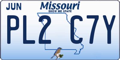 MO license plate PL2C7Y
