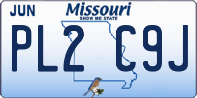 MO license plate PL2C9J
