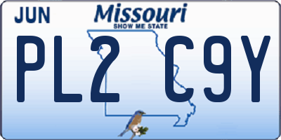 MO license plate PL2C9Y