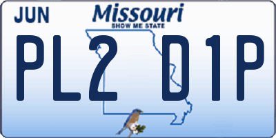 MO license plate PL2D1P