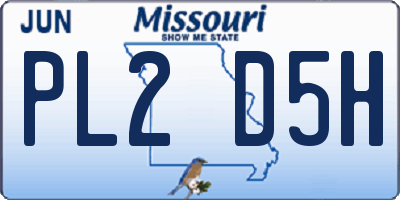 MO license plate PL2D5H