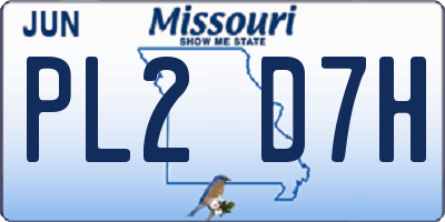 MO license plate PL2D7H