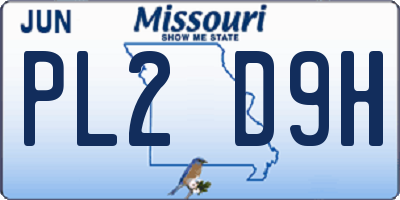 MO license plate PL2D9H