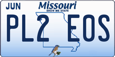 MO license plate PL2E0S
