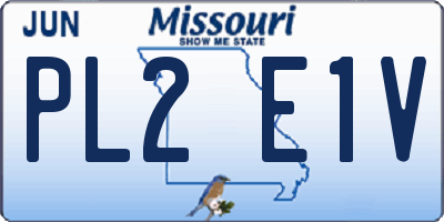 MO license plate PL2E1V