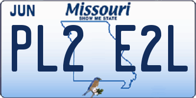 MO license plate PL2E2L